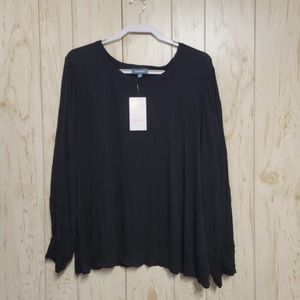 ModCloth Black Long sleeve Flowy Blouse 4X